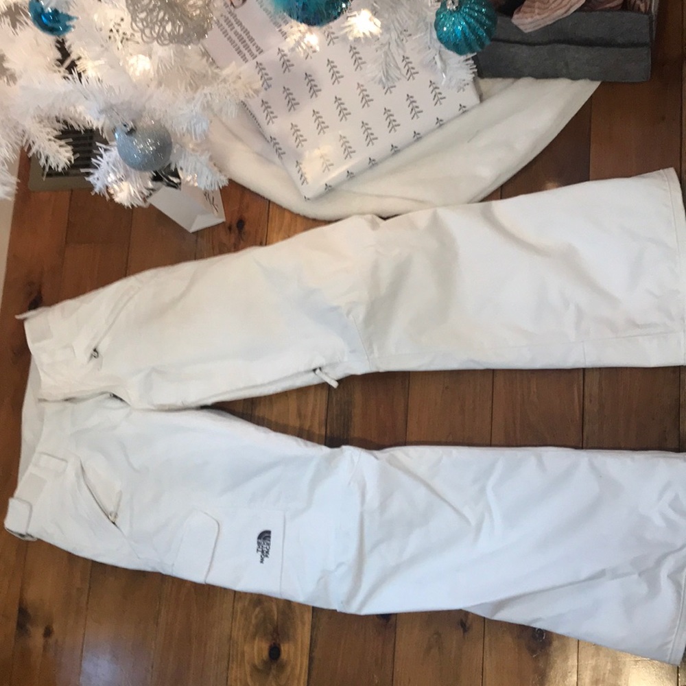 White snow pants